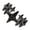 Black, variant on Personalize Styles Star Shaped Open Rings with Adjustable Feature in Alloy for Unique Fashion Statement