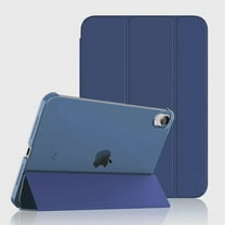 For iPad 10th Generation Case 10.9 Inch 2022, Slim Stand Hard PC Translucent Back Shell Smart Cover, Dark Sea Blue