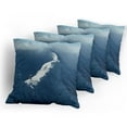 thumbnail image 5 of Ambesonne White Throw Pillow Cover 4 Pack, Sunny Day in Mountains, 24", Slate Blue White, 5 of 7
