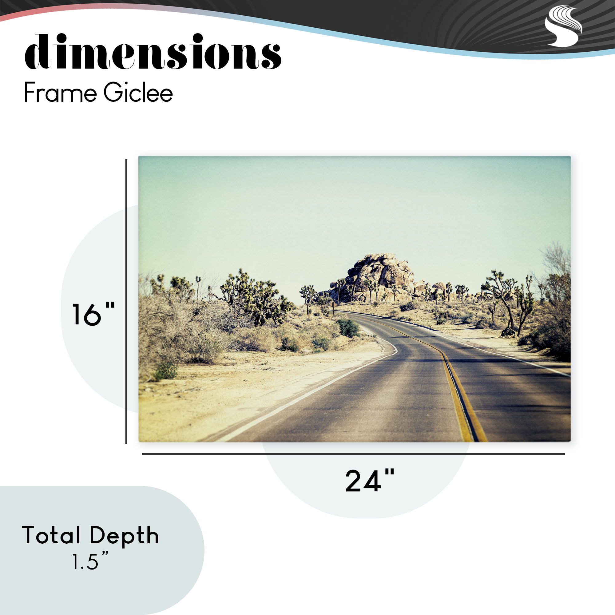 Road Trip Joshua Tree Park Canvas Wall Art, design by Joseph S Giacalone