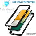 thumbnail image 3 of Funda Samsung A04s, Funda Negra para Samsung A13 5g, Funda a Prueba de Golpes con Protector de Pantalla, Funda para teléfono 360, Funda Transparente de Cuerpo Completo de Doble Cara para Samsung Gala, 3 of 5