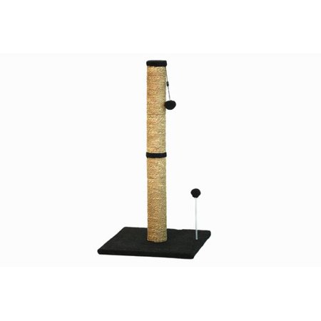 Cat Craft 36  Sea Grass Scratching Post (Charcoal Fleece 16x16 Base)