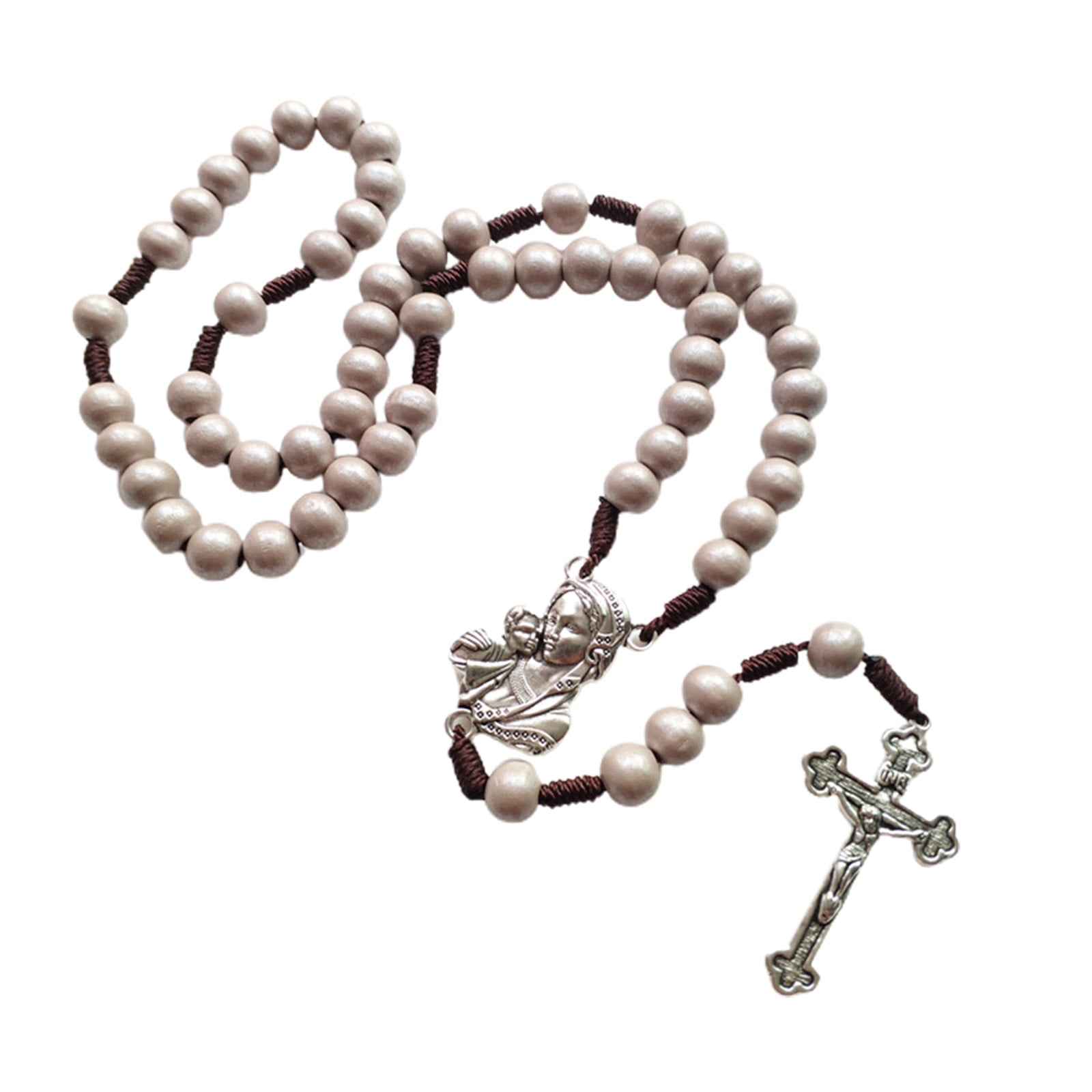 Beads Necklace With Pendant Set Of 5 Random Religious Christian Plastic  Round Colorful Beads For Rosary, Mary, Jesus, And Cross Accessory Necklace  In Alloy For Church Pockets From Ymcc3, $9.56