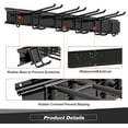 thumbnail image 3 of Sttoraboks Garage Tool Storage Rack, Heavy Duty Garage Storage Organizer Rack System Wall Mounted Tool with 6 double hooks, 2 rails, 3 of 8