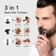 thumbnail image 2 of 3 in 1 Electric Ear Nose Hair Trimmer Clipper, 2026 Professional Painless Magnetic Facial Hair Trimmer with 7500 RPM Motor, Wet/Dry Use for Men Women, 250mAh, 2 of 10