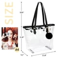 thumbnail image 3 of Bolso de hombro MICOM, bolso grande transparente negro transparente, 3 of 7