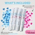 thumbnail image 4 of PrimePure Gender Reveal Confetti Cannon – 4 Pack, Pink & Blue, Heart Paper Confetti, 4 of 9
