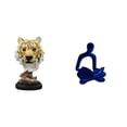 thumbnail image 1 of Escultura de cabeza de tigre con figura humana pensante. Figura de animal. Artesanía moderna. Estatua de arte abstracto. Decoración para entrada, sala, 1 of 8