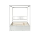 thumbnail image 7 of Clipeyh Kids Full Size Contemporary Pinewood Canopy Beds, White, 7 of 7