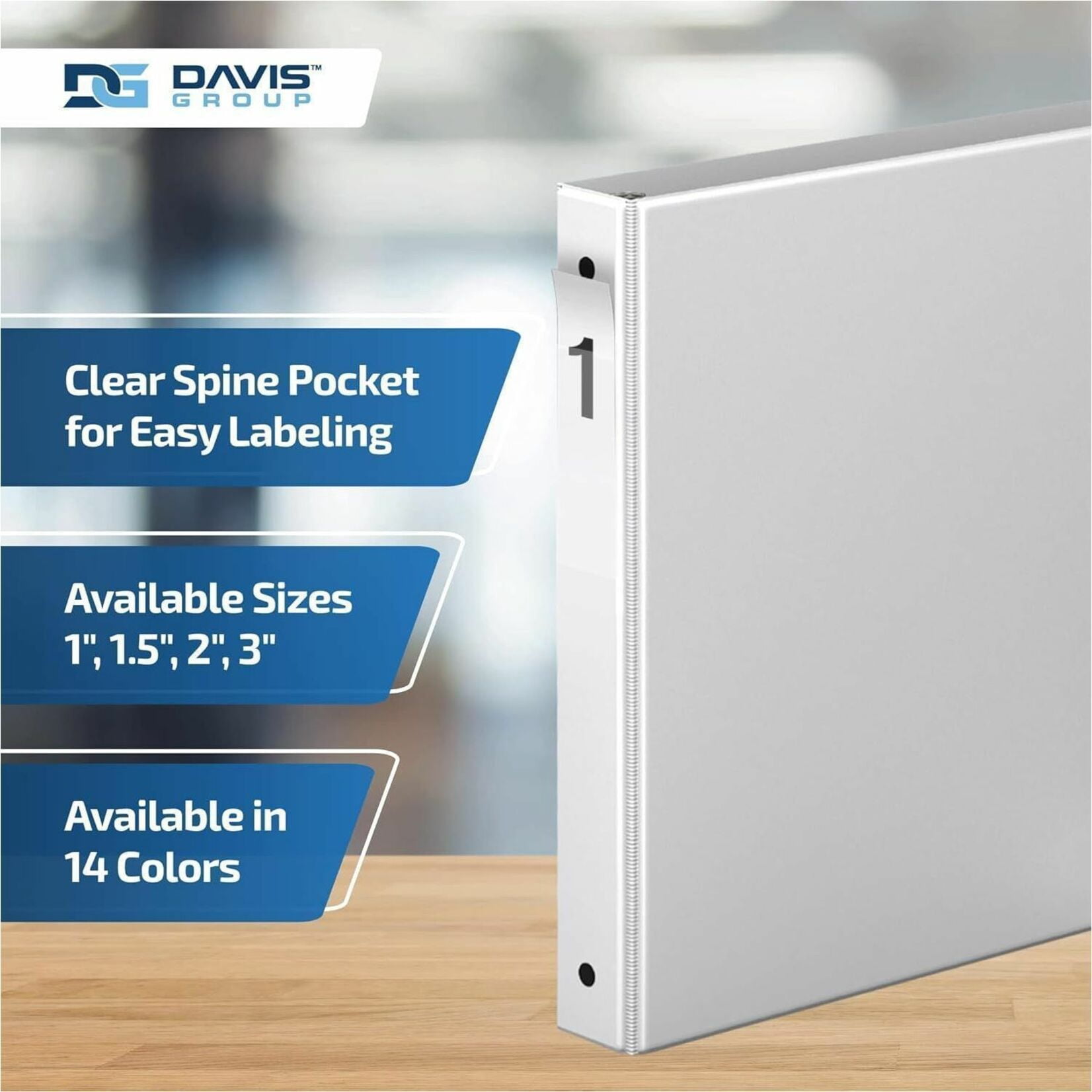Davis Group Premium Economy, Round Ring, Binder, 6 Pack (White, 1")