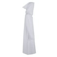 thumbnail image 5 of ZQUUVOU Adult Halloween Theme Tunic Hooded Robe Men Knight Cloak Fancy Cool Role Play Clothes Cape Coat White, 5 of 7