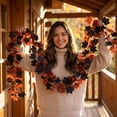 thumbnail image 6 of SLYNSHome Artificial Maple Leaf Garland Fall Foliage Vine,Hanging Leaves Decor For Table Runner Mantel Doorway Indoor Halloween Thanksgiving Harvest Season Decoration, 6 of 6