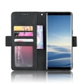 thumbnail image 3 of Case for Samsung Galaxy Note 8 Cover Adjustable Detachable Card Holder Magnetic closure Leather Wallet Case - Black, 3 of 5