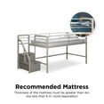 DHP Sol Junior Twin Metal Loft Bed with Storage Steps, Silver - Walmart.com