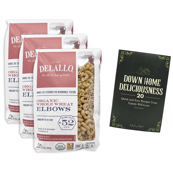 Organic Whole Wheat Italian Pasta | Elbows No. 52 | 3 Count   MerlinsMart Zine | DeLallo