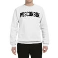 thumbnail image 2 of Wild Bobby State of Wisconsin College Style Unisex Crewneck Sweatshirt, 2 of 6