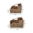 thumbnail image 4 of happimess BSK1007B-2SET Havanah Southwestern Handwoven Hyacinth Slanted Pantry Baskets with Handles, Brown (Set of 2), 4 of 7