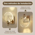 thumbnail image 4 of L&aacute;mpara de Pared Moderna, Lampara de Pared Interior, Iluminacion de Interior, L&aacute;mpara de Pared para Dormitorio, Apliques de Cristal, Aplique Redondo, para Estudio, Espejo, Faro,, 4 of 6
