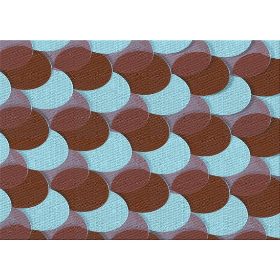 Ahgly Company Machine Washable Indoor Rectangle Transitional Blue Hosta Blue Area Rugs, 2' x 4'