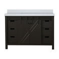 thumbnail image 2 of Ketchum 48 in W x 22 in D Brown Single Bath Vanity and White Quartz Top, 2 of 3