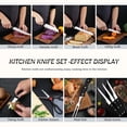 thumbnail image 4 of 15-Piece Knife Set with Wooden cutting board, High-Quality Stainless Steel Blade, Dishwasher Safe, 4 of 7