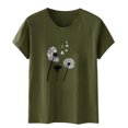 thumbnail image 5 of Blusas de Manga Corta para las Mujeres Divertida Impresión Cuello Redondo Camiseta Vintage, Blusas de Primavera para las Mujeres, 5 of 5