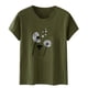 thumbnail image 5 of Blusas de Manga Corta para las Mujeres Divertida Impresión Cuello Redondo Camiseta Vintage, Blusas de Primavera para las Mujeres, 5 of 5