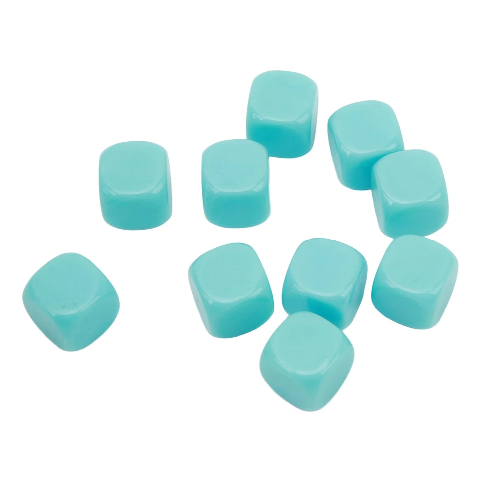 (Light Blue)Funny Dice Plastic Rounded Edge Game 30 Pieces Of Party Didactic