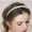 Q, variant on rygai Headband Faux Pearl Smooth Solid Color Elastic Anti-slip Decorative Lightweight Narrow Waved Hair Hoop Hair Accessories,H