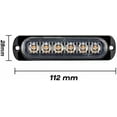 thumbnail image 4 of LED Strobe Warning Lights, 4Pcs 6LED Emergency Warning Lights Strobe Flashing Side Lights 12V 24V Front Rear Side Light Position Lamps, 4 of 7