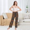 thumbnail image 6 of FORMRS Women's Pajama Pants with Pockets Soft Comfy Loungewear Sleep Bottom, Sizes S-2XL, Black Geometric, 6 of 8
