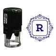 thumbnail image 1 of Printtoo Office Stationary R-40 Square Swirl Border R Alphabet Monogram Initial Self Inking Rubber Stamp, 1 of 5