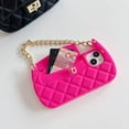thumbnail image 3 of for iPhone 14 Pro Wallet Case ,Crossbody Phone Case with Metal Lanyard Strap Cute Purse Case Flip CPinkit Card Holder Soft Silicone Girls Lady Handbag Case for iPhone 14 Pro Pink, 3 of 14