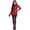 Red, variant on Halloween Outfits, Halloween Jumpsuit Costume Cosplay Outfit with Asymmetric Lapel Print, Belt Details and Patterned Leggings Look and Fitted Silhouette for Halloween Parties and Stage Performances