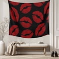 thumbnail image 5 of Red Lips Large Tapestry for Bedroom Wall Hanging Tapestry, Modern Abstract Romantic Texture Aesthetic Ceiling Backdrop Tapestries Poster Blanket Wall Decor for Teens Room Living Room Dorm 85" x 90", 5 of 8