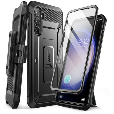 SUPCASE Unicorn Beetle Pro Series Case Designed for Samsung Galaxy S23 FE (2023 Release)  Full-Body Dual Layer Rugged Holster & Kickstand Case with Built-in Screen Protector (Black)