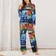 thumbnail image 2 of Fotbe Floral Truck Welcome Conjunto de Pijama de Manga Larga para Mujer con Estampado, Ropa de Dormir de 2 Piezas, Conjunto de Casa Suave y Cómodo con Bolsillos-XX-Large, 2 of 7