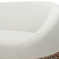 thumbnail image 6 of Jennifer Taylor Home Willow 4pc Upholstered Woven Patio Deep Seating Conversation Set, Golden Brown Wicker, Wheat Beige Axroma Olefin, 6 of 8