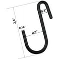 thumbnail image 2 of 24 Pack Black S Shaped Hooks Small Hanging Hangers for Bathroom Bedroom Office Kitchen Garden, 2 of 5