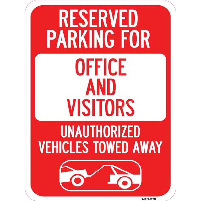 SignMission A-1824-22774 18 x 24 in. Aluminum Sign - Unauthorized Vehicles Towed Away