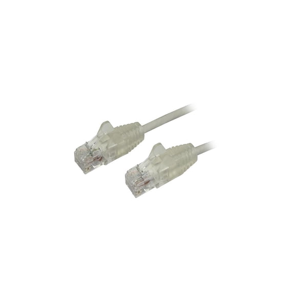 3 ft CAT6 Cable - Slim CAT6 Patch Cord - Gray - Snagless RJ45 Connectors - Gigabit Ethernet Cable - 28 AWG - LSZH (N6PAT3GRS)