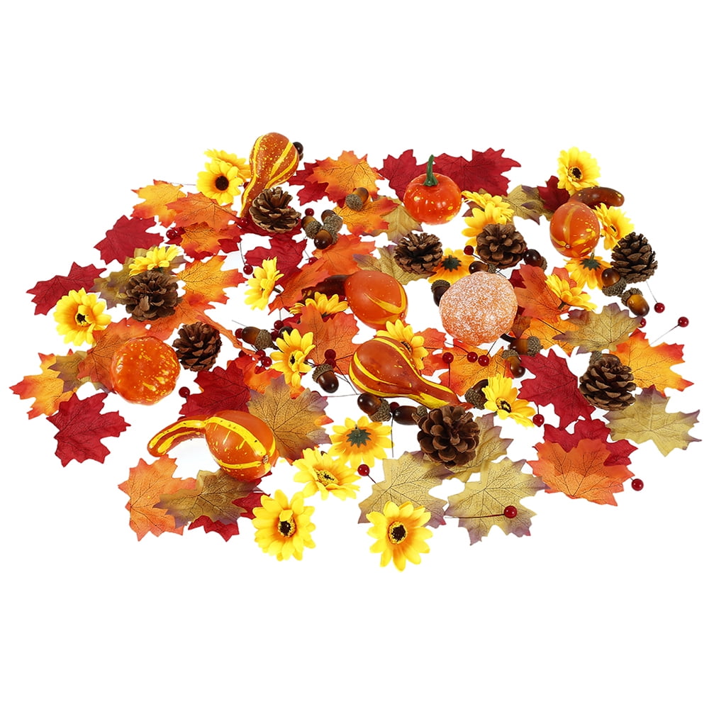 Artificial Pumpkins Set Harvest Decoration, 7pcs Assorted Size Orange Pumpkins Realistic Large Pumpkins Halloween Thanksgiving Autumn Festive Party Su