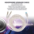 thumbnail image 4 of Headphone Replacement Cord, Professional 3 In 1 Lossless Sound Elegant 3.9ft 3.5mm Headphone Replacement Cable Silver  For Z7M2 For D7200 For Z1R For HE400se, 4 of 8