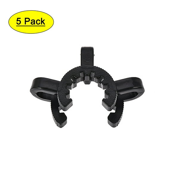 Unique Bargains Lab Joint Clip, Plastic Clamp Mounting Clips for 14/20 or 14/35 Glass Taper Joints Laboratory Connector Black 5Pcs