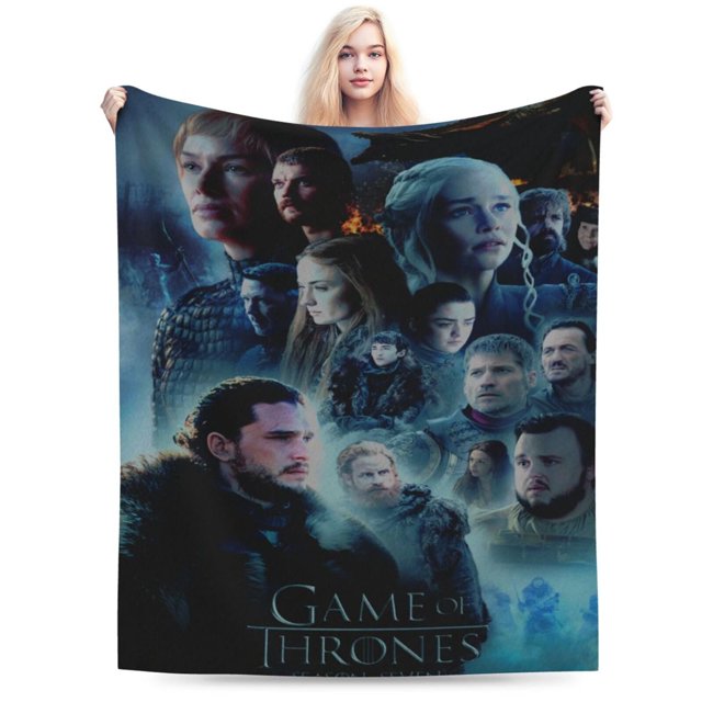 Manta de franela ultra suave de Jon Snow, cálida y acogedora manta de forro polar, regalo para niños, niñas, adultos, viajes, camping, sofá cama de 152 x 127 cm