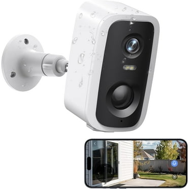 GBIUT Security Cameras Wireless Outdoor,2.4G WiFi Security Camera Outdoor 2K Battery Powered Cameras for Home Security,AI Motion Detection,Color Night Vision,2-Way Talk,Waterproof,Cloud/TF Storage