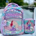 thumbnail image 2 of Smiggle Mochila Sirena Princesa Ariel shcoolbag Estuche De Lápices Bolsa De Almuerzo Estudiante Niño Y Niña Libros, 2 of 4
