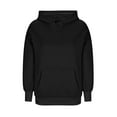 thumbnail image 6 of ClodeEU Women's Oversized Hoodies，Long Sleeve with Pocket， V Neck Pullover Fleece Sweatshirt Black,Womens Plus XXL, 6 of 8