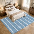 thumbnail image 4 of Large Area Rugs 8'x10', Blue Striped Carpet Runner Indoor Outdoor Rugs Home Decor Aesthetic, Retro Farmhouse Simple Lines Art Non Slip Mats Washable Accent Rug for Living Room Bedroom, 4 of 8