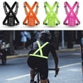 thumbnail image 4 of 3Pcs Multicolor Highlight Reflective Vest with Pocket Night Work Safety Vest Breathable Mesh Running Cycling Work Safety Jacket (green), 4 of 7
